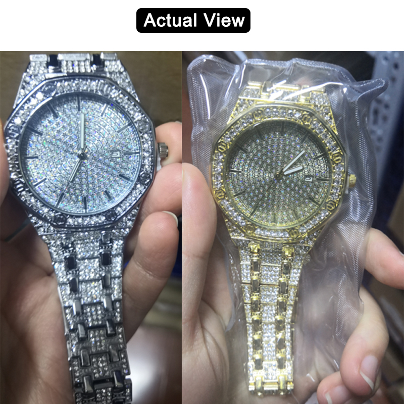 Iced Out Watch for Men Gold Wa - огляд і ціна Luxury Watch Uk