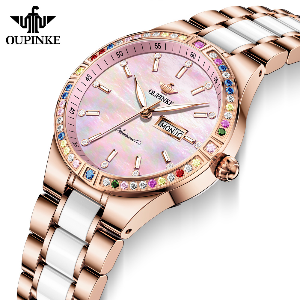 OUPINKE 6 Color Gems Women Aut - огляд і ціна Sapphire Crystal Display