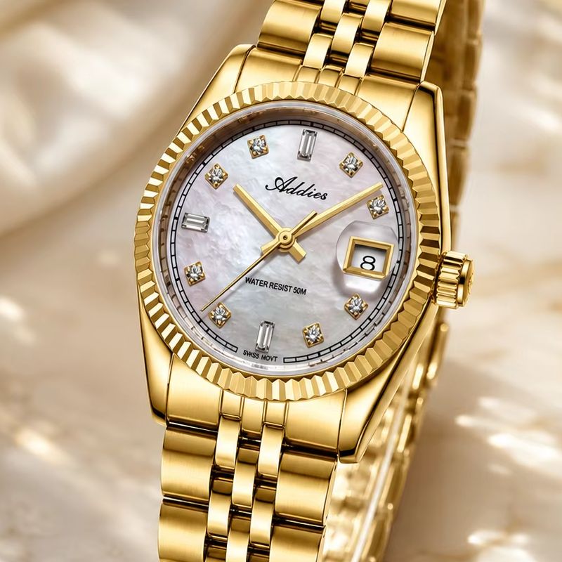 ADDIES Stainless Steel Date Di - огляд і ціна Sapphire Crystal Display