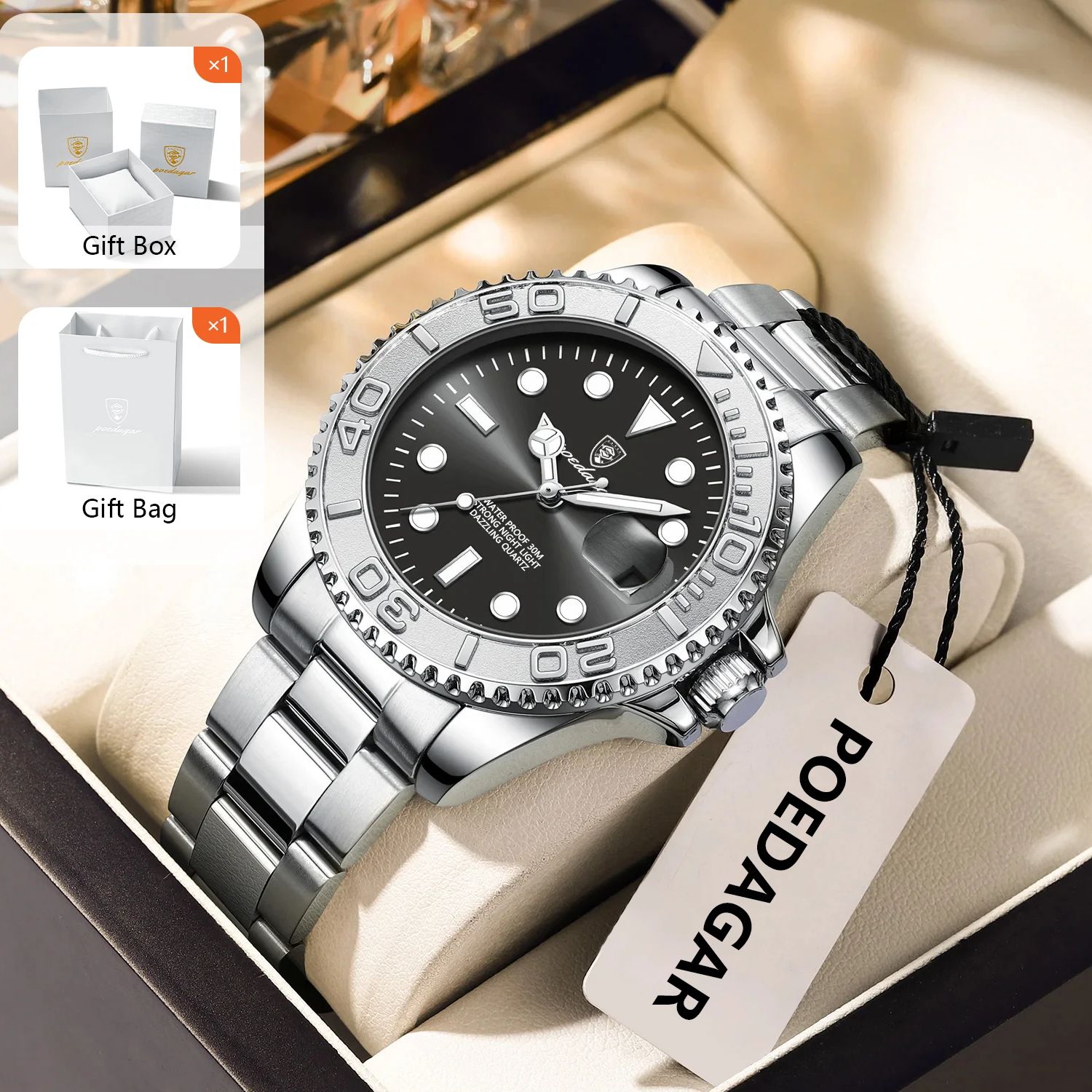 POEDAGAR Trendy Sport Man Watc - огляд і ціна Luxury Watch Business