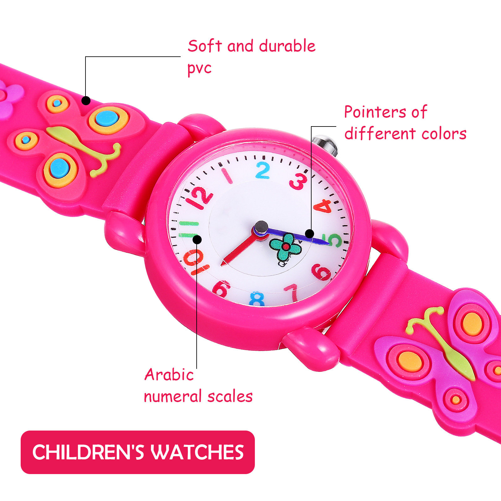 2Pcs Cartoon Waterproof Watche - огляд і ціна Luxury Watch With Arabic Numerals