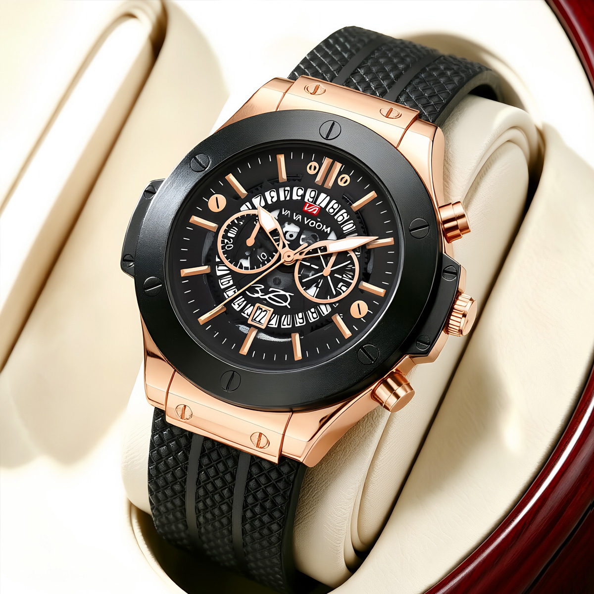 Black Silicone Mens Hand 46mm  - огляд і ціна Luxury Watch Hublot